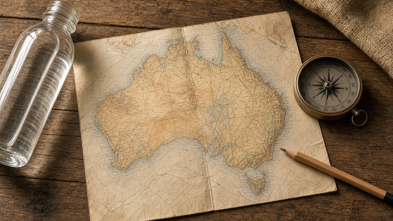 Paper map and pencil ready for a planning note